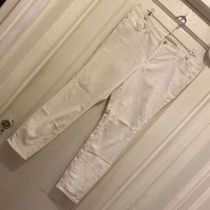 ATHLETA stretch skinny white jeans
